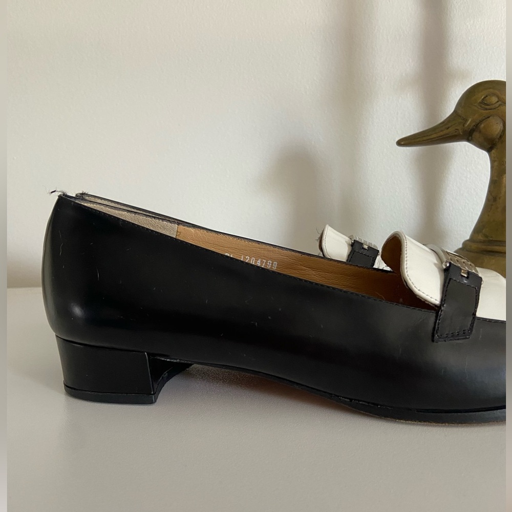 Ralph Lauren Black and White Classic Loafers - Picture 4 of 5